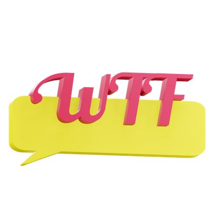 Wtf Sticker  3D Icon