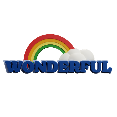 Wunderbar  3D Sticker