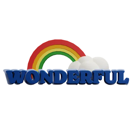 Wunderbar  3D Sticker