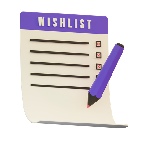 Wunschzettel  3D Icon