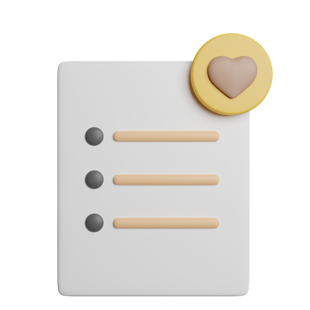 Wunschzettel  3D Icon