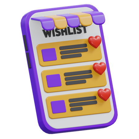Wunschzettel  3D Icon