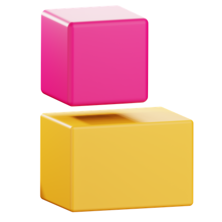 Würfel- und Quaderform  3D Icon