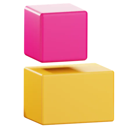 Würfel- und Quaderform  3D Icon