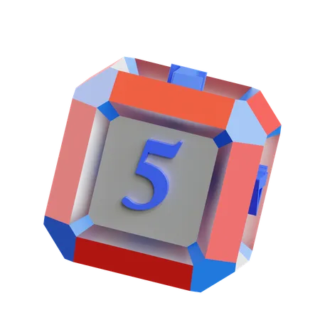 Würfelseite 5  3D Icon