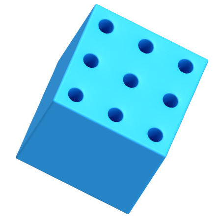 Würfellöcher  3D Icon