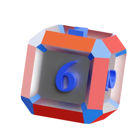 Würfelseite 6  3D Icon