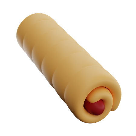 Wurstbrötchen  3D Icon