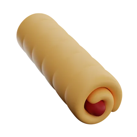 Wurstbrötchen  3D Icon