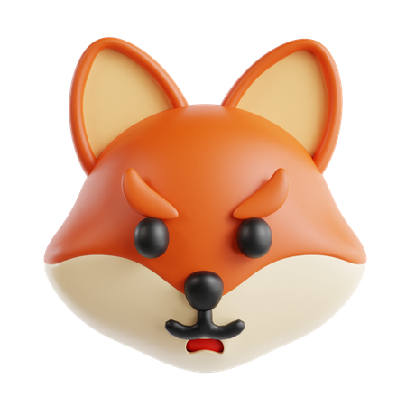 Wütender Fuchs-Emoji  3D Icon