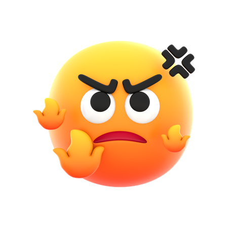 Wütendes Emoji  3D Icon