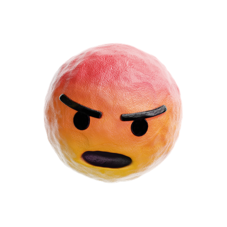 Wütendes Emoji  3D Logo