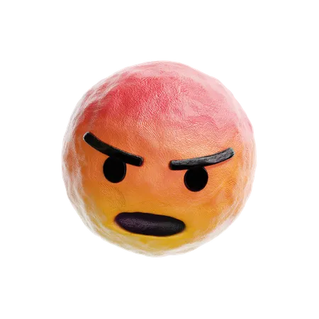 Wütendes Emoji  3D Logo