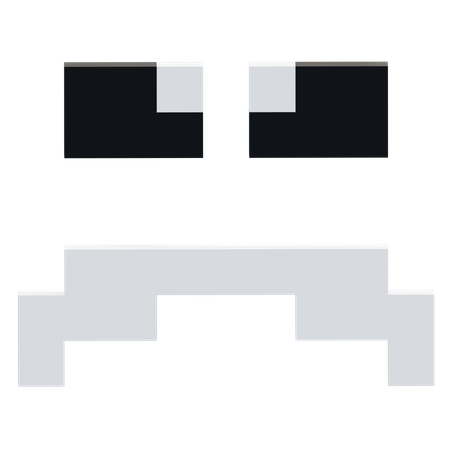 Wütendes Pixel-Emoji  3D Icon