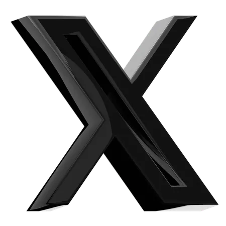 X  3D Icon