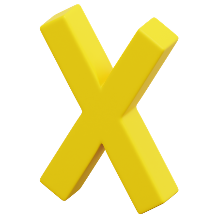 バツ  3D Icon
