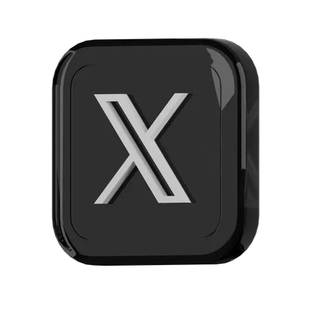 X  3D Icon