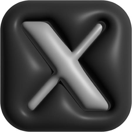 X  3D Icon