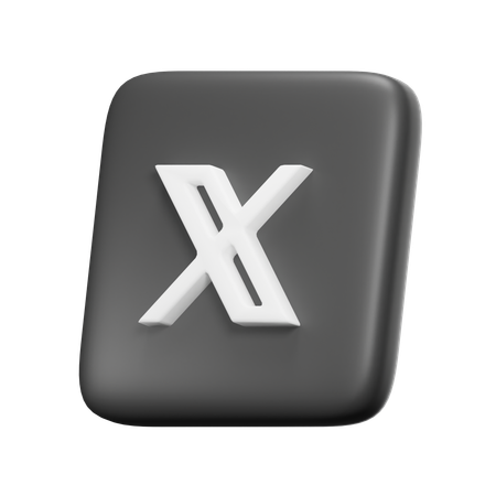 X  3D Icon