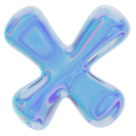 X Abstract Shape  3D Icon