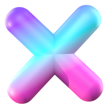 X Abstract Shapes  3D Icon