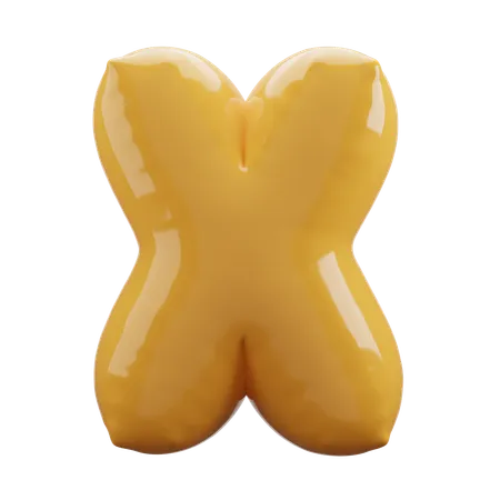 X alfabeto  3D Icon