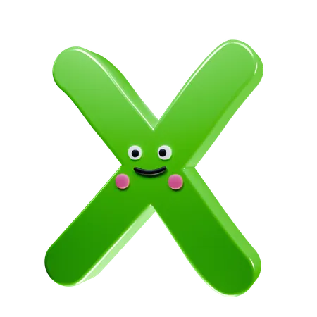 X alfabeto  3D Icon