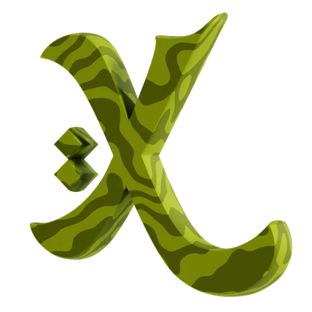 X alfabeto  3D Icon