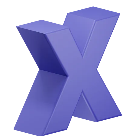 X alfabeto  3D Illustration