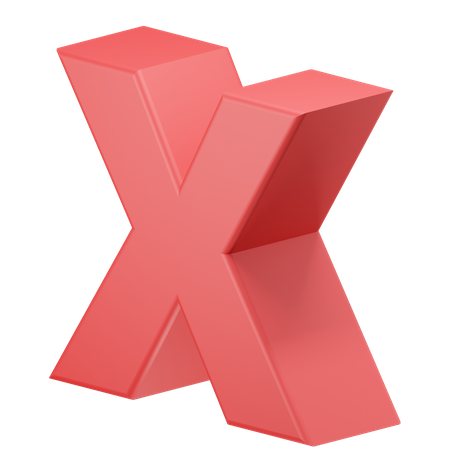 X alfabeto  3D Icon