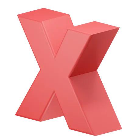 X alfabeto  3D Icon