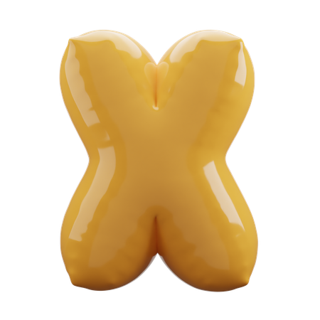 X Alphabet  3D Icon