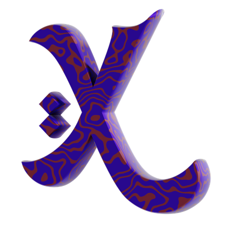 X Alphabet  3D Icon