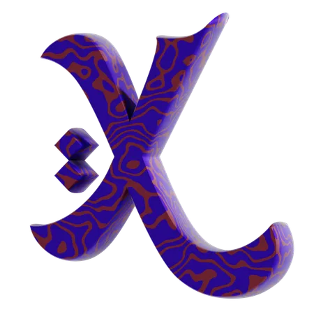 X Alphabet  3D Icon