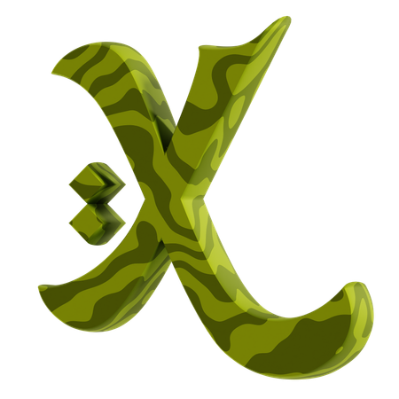 X Alphabet  3D Icon