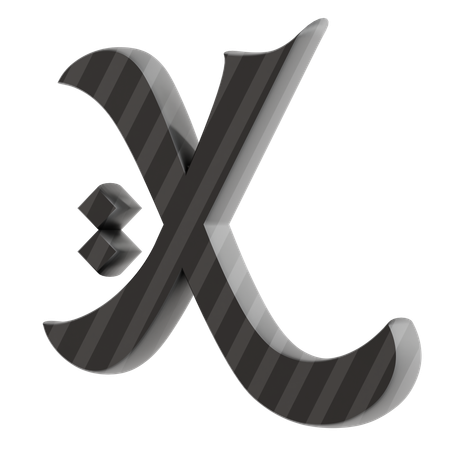 X Alphabet  3D Icon