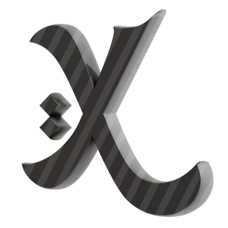 X Alphabet  3D Icon