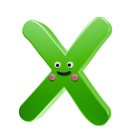 X Alphabet  3D Icon