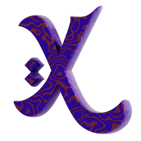 X Alphabet  3D Icon