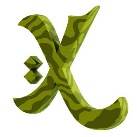 X Alphabet  3D Icon