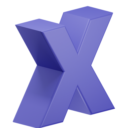 X Alphabet  3D Icon