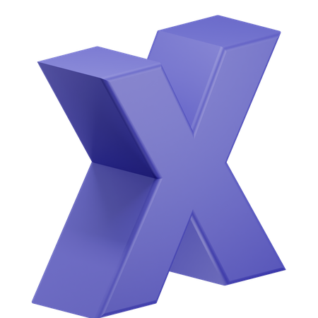 X Alphabet  3D Illustration