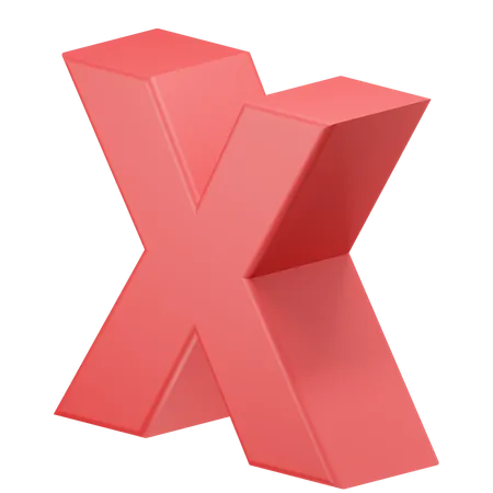 X Alphabet 3D Icon