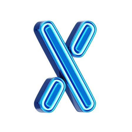 Buchstabe x  3D Icon