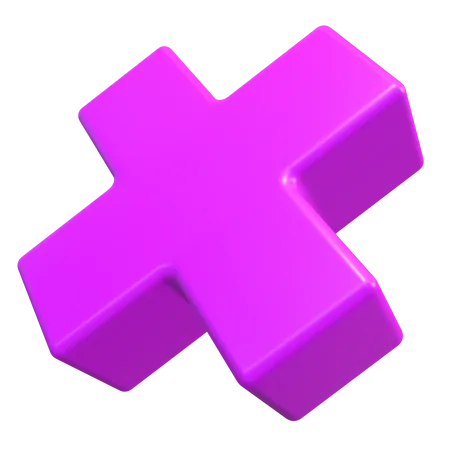 X Cross Shape  3D Icon
