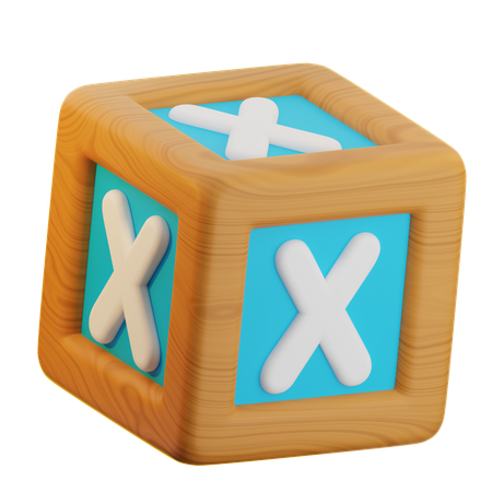 X Cube Block  3D Icon