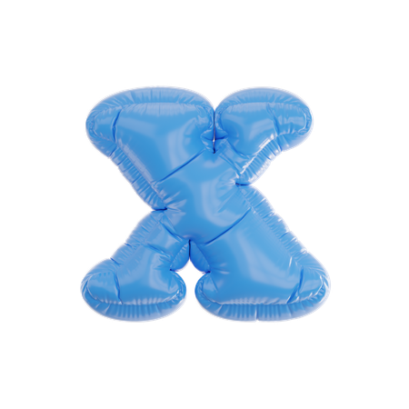 X Inflated  3D Icon