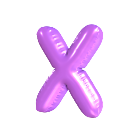 X Latter  3D Icon