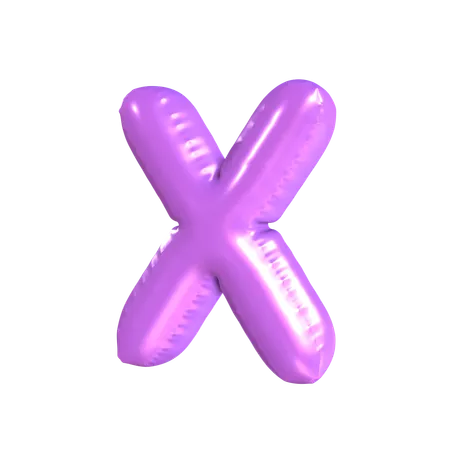 X Latter  3D Icon