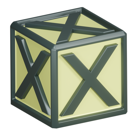 X letra del alfabeto  3D Icon